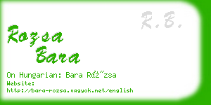 rozsa bara business card